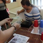 EDSA team member at work during the EDSA Book & Bake Sale.