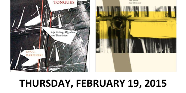 Eva Karpinksi A promotional poster for Uploaded ToJoin Eva C. Karpinski for two talks on migration, translation, and identity.