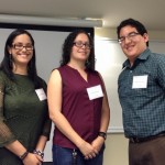 Three members posing for the camera at The Pop Culture Conference.