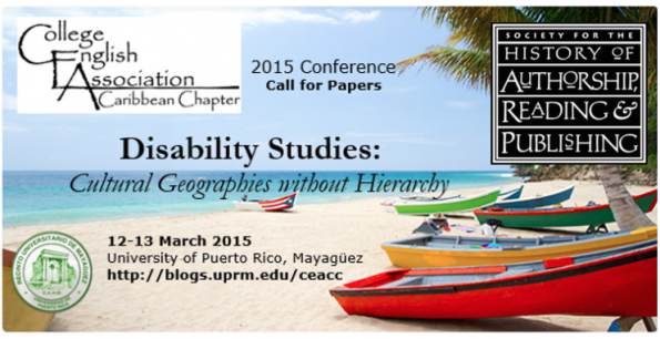Promotional poster for the College English Association - Caribbean Chapter's 2015 Conference: Disability Studies.