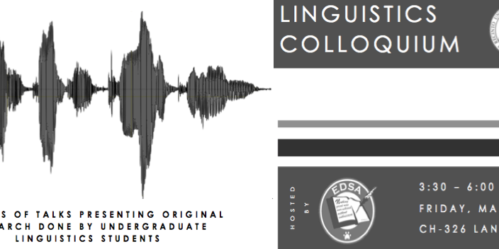 Promotional poster for the Linguistics Colloquium 2015.