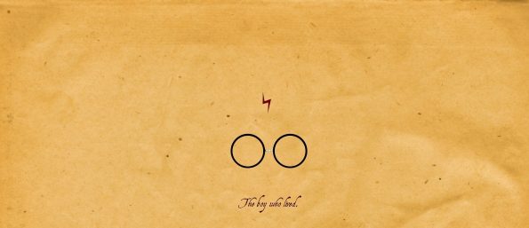 Abstract picture for a Harry Potter Promo showing only the well known lightning bolt and the circular glasses.
