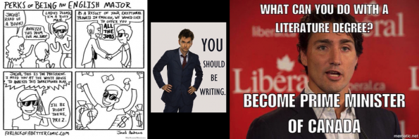 Image of the Prime Minister of Canada along with encouraging words.