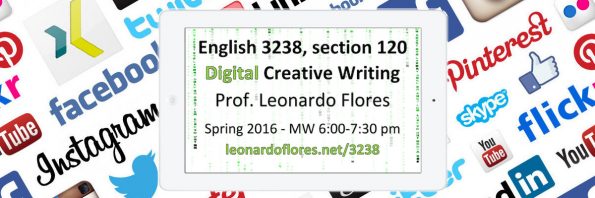 Image used for the promotion of the course Digital Creative Writing.