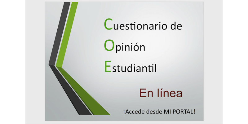 COEslideshow Promotional image for an Online Student Opinion form.