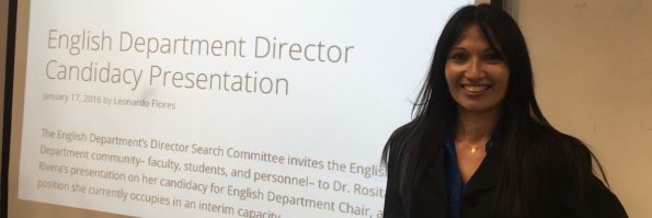 Rosita Rivera, a professor at the English Department.