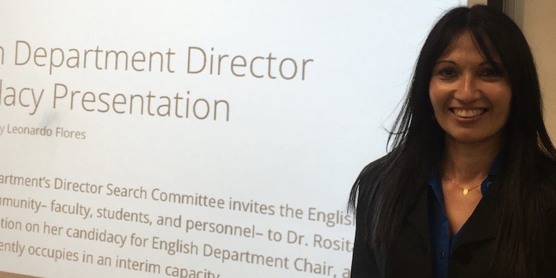 rositacandidacyheader Rosita Rivera, a professor at the English Department.