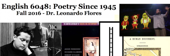 Image used for the promotion of the course Poetry Since 1945