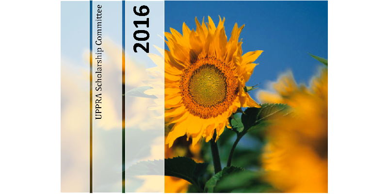 UPRAA Scholarship Promotional image hosting a sunflower for the UPRAA Scholarship opportunity.