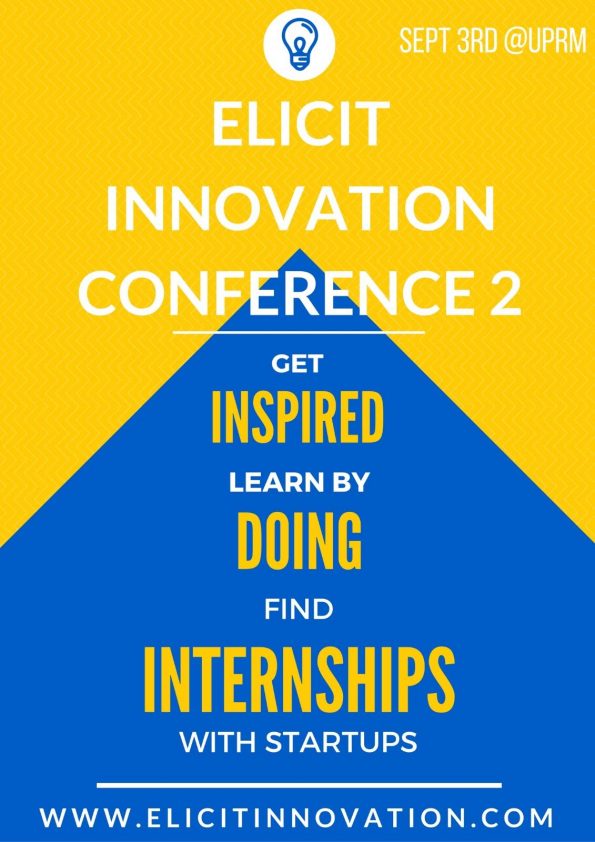 Promotional image for the Elicit Innovation Conference with Internship Opportunities.