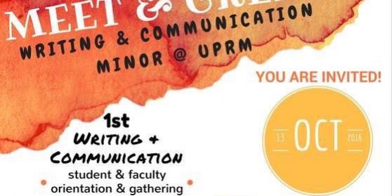 img_0612 Promotional image for the Minor in Writing and Communication Meetup.