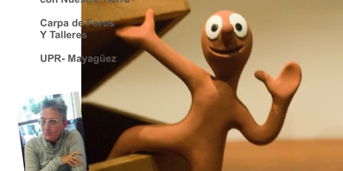 CINEAnimado A clay man image used for the promotion of "Cine Animado".