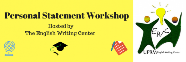 Announcement of the Personal Statement Workshop.