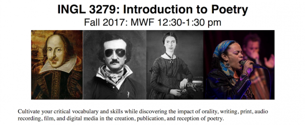 Promotion of the course INGL 3279: Introduction to Poetry.