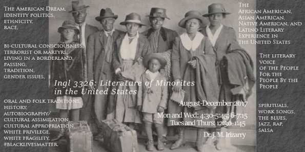 Image of Afroamerican people used to promote the course INGL 3326: Literature of Minorities in the United States.