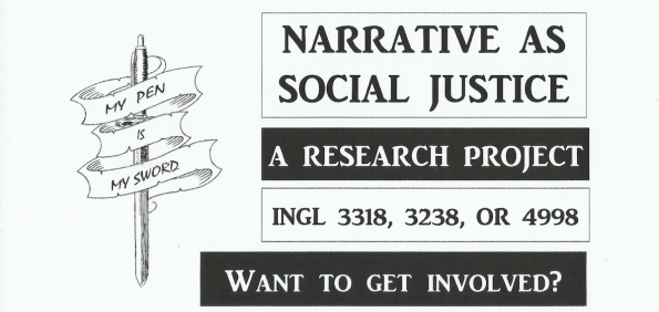 Promotion of the English courses related to Narrative as social justice.