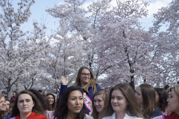 English department's student Ana Marrero in Washington.