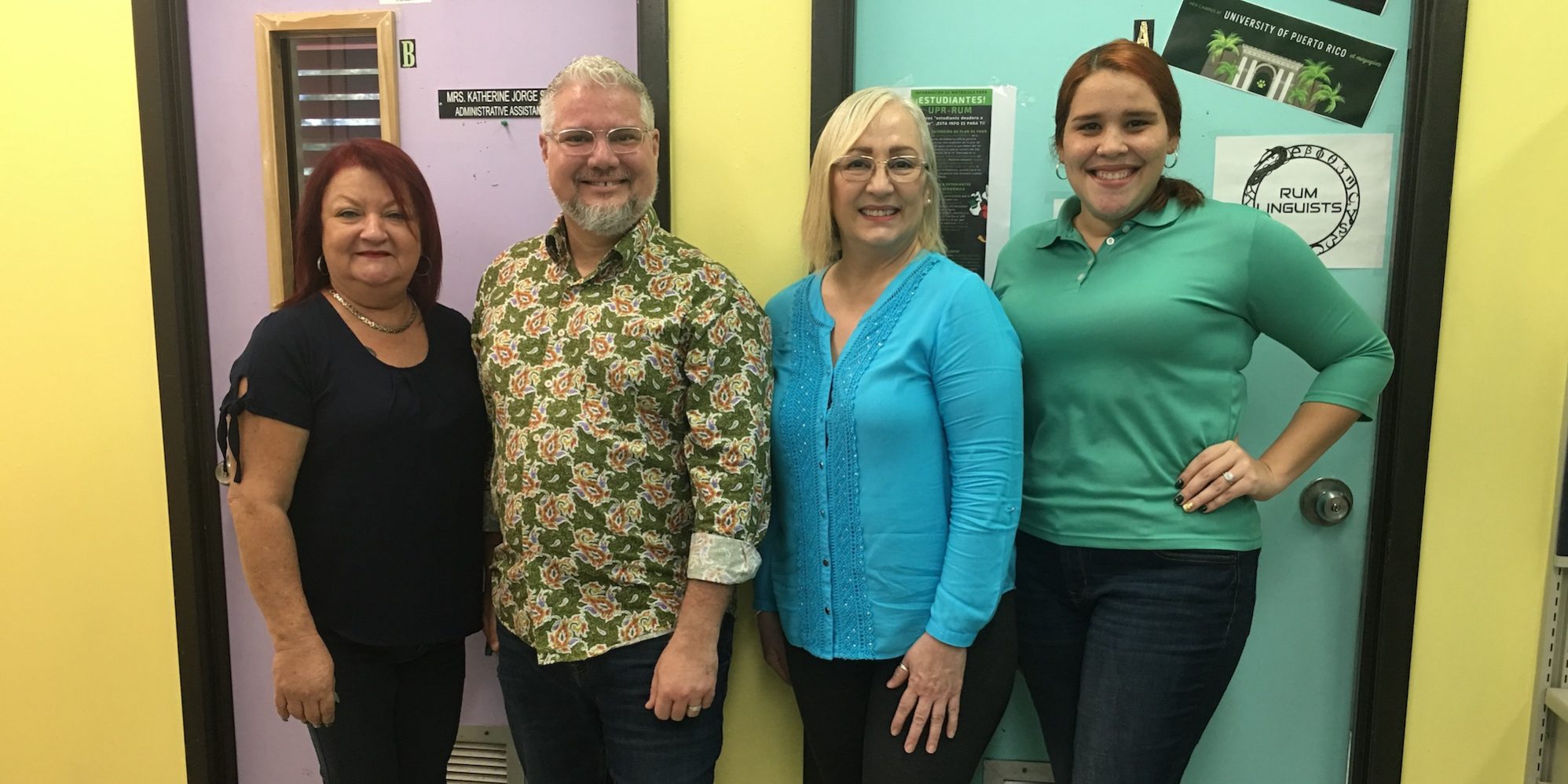 rosaromanfeatured Photo with four persons: Kathy Jorge, Leonardo Flores, Rosa Román, Paulette Almodovar