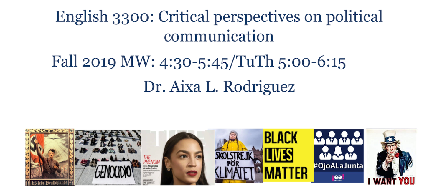 English 3300: Critical Perspectives on Political Communication