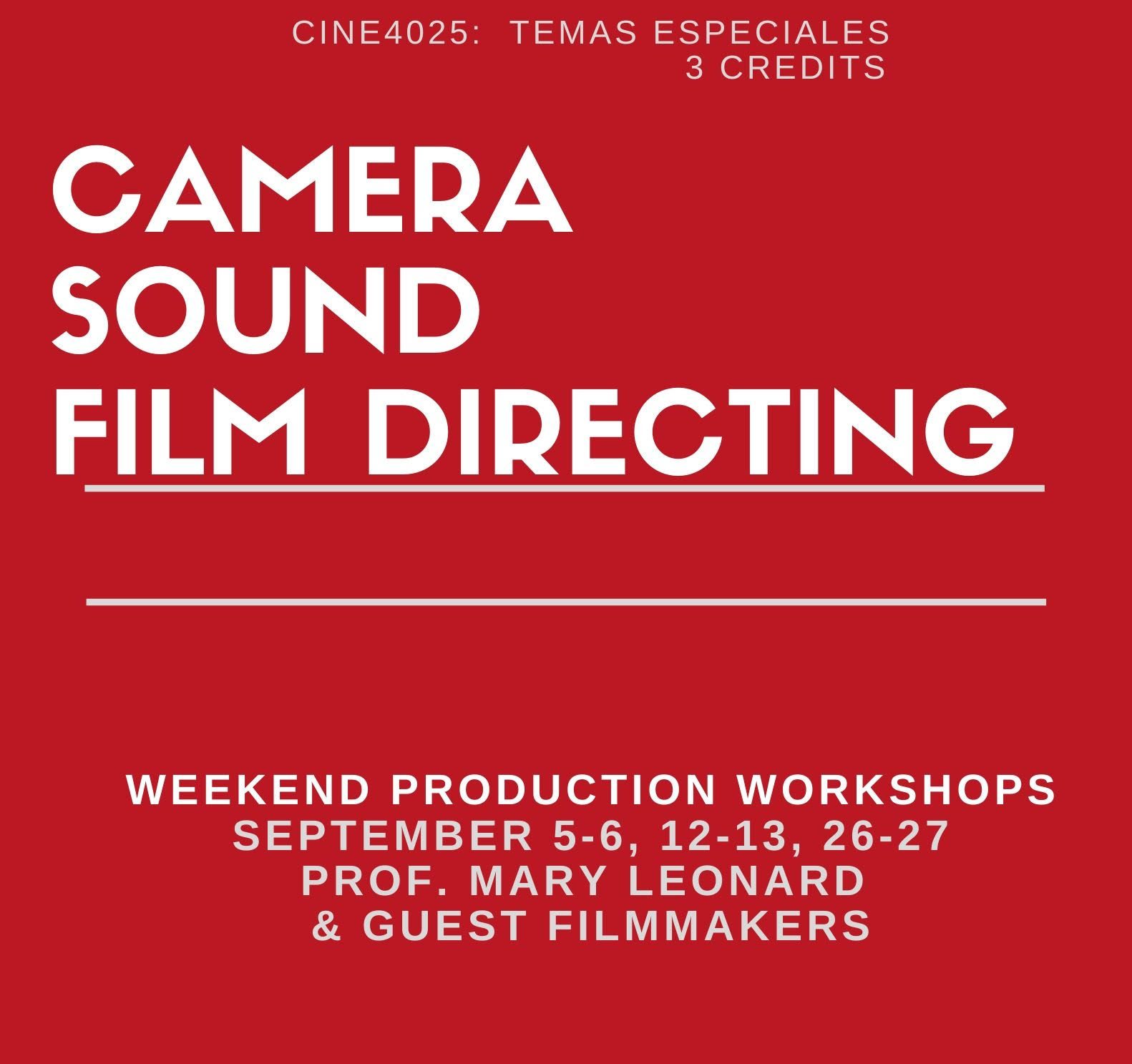Film Certificate Course Offering for Fall 2020