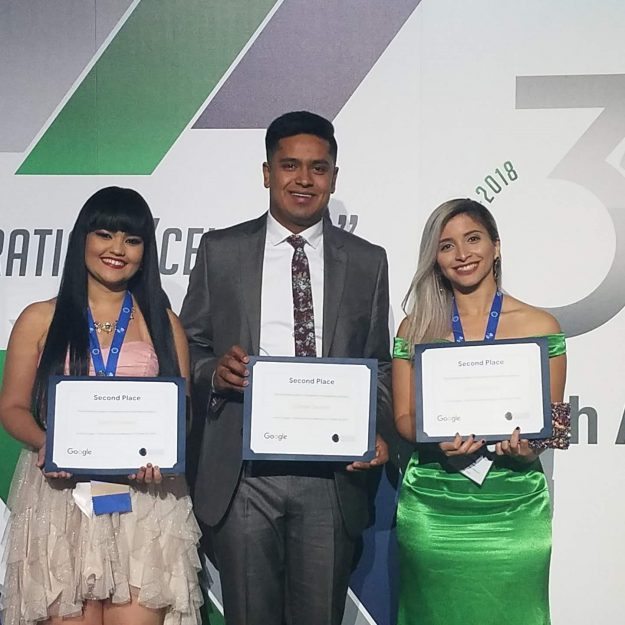 SujeilyFonseca_CristinaGarzon_LianneSanchez Second place Google Coding Challenge: Sujeily Fonseca (ICOM), Cristian Garzón (ICOM) and Lianne Sanchez (ICOM).