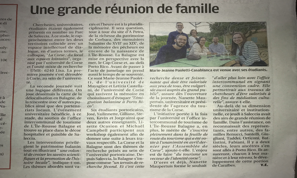 Otra de las reseñas periodísticas que destacó la presencia puertorriqueña en la isla francesa. (Suministrada)