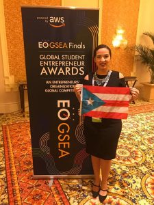 La emprendedora, quien se graduará del RUM el próximo mes de junio, espera lanzar la aplicación este año. Suministrada
