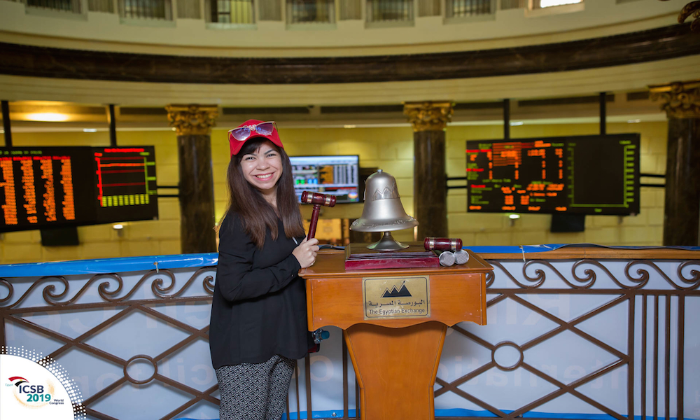 El grupo visitó el Stock Exchange de Egipto. (Foto cortesía de ICSB)