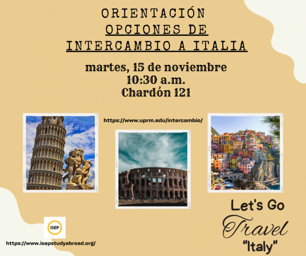 Orientación sobre las opciones de intercambio a Italia