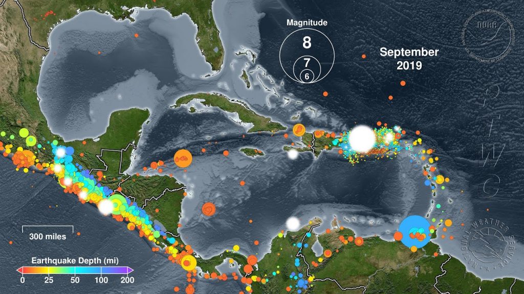 Earthquakes of the Caribbean: 1918 - 2019