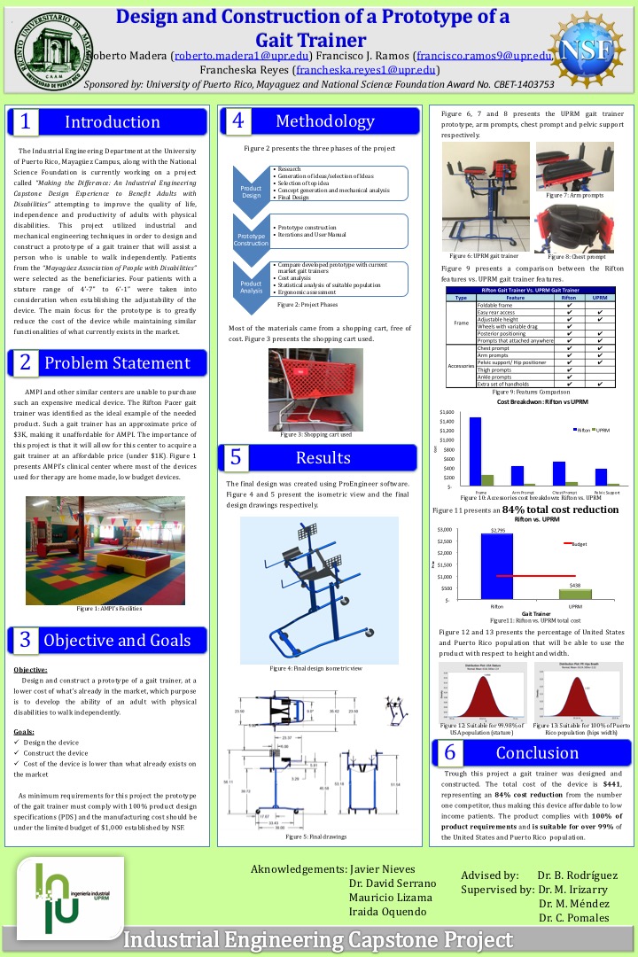 Design and Construction of a Prototype of a Gait Trainer (poster) Design and Construction of a Prototype of a Gait Trainer (poster)