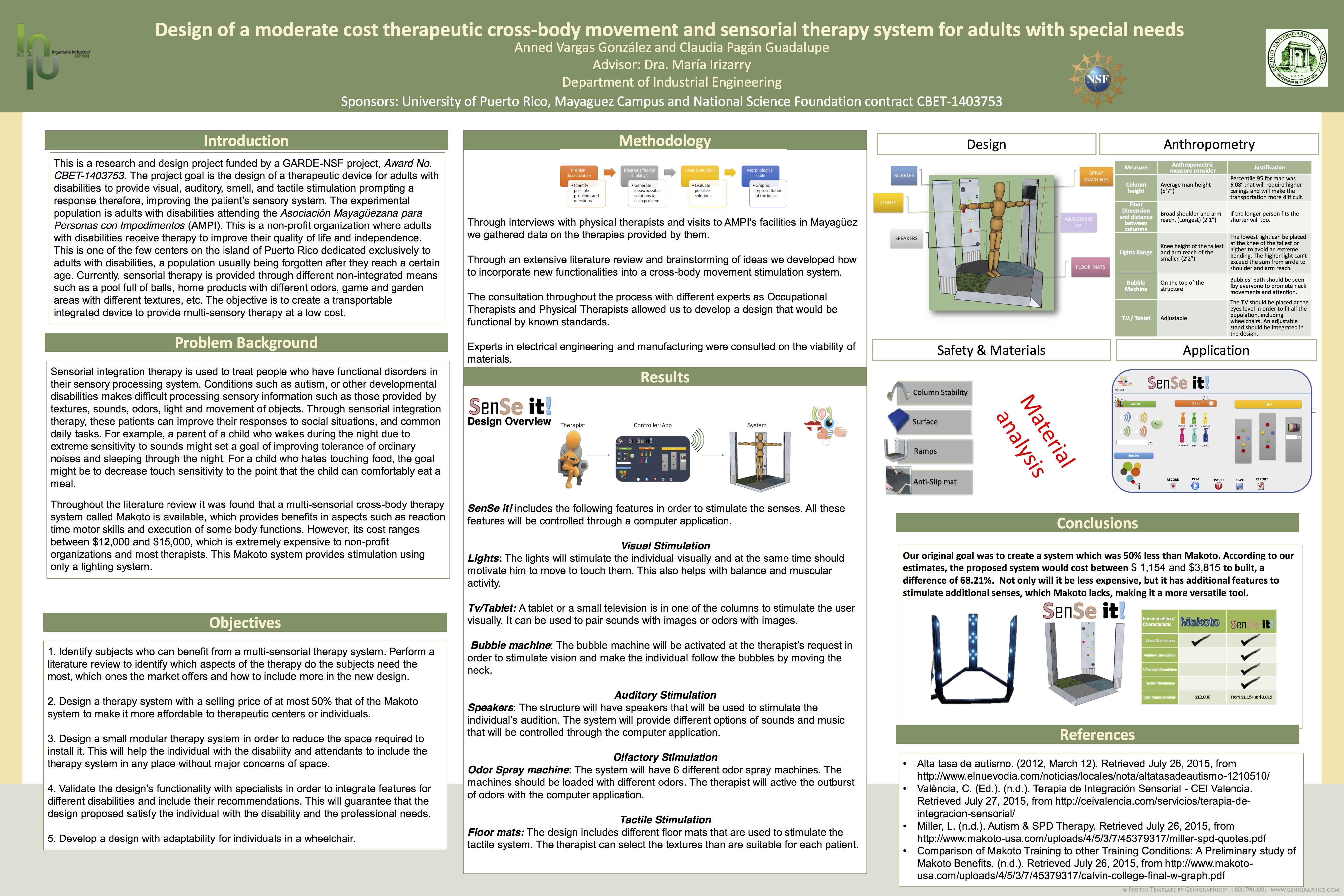 Design of a cost-effective therapeutic cross-body movement and sensorial therapy system for adults with special needs (poster)