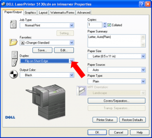 Instrucciones para configuración duplex en impresora 3