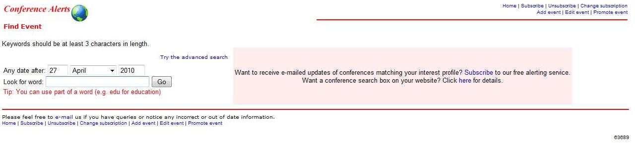 How to find a Conference