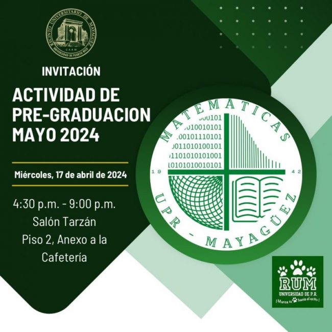 Flyer invitación pregraduacion Mayo 2024