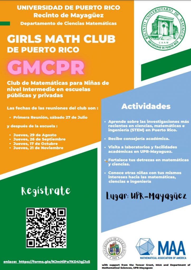 Girls Math Club PR Flyer