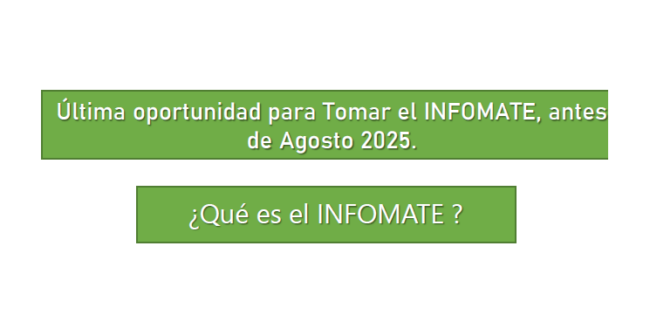 imgFlyerInfoMate25 Imagen destacada para el anuncio. Un letrero anunciando Infomate.