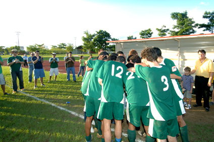 The soccer team finished the regular season with a record of 10-0-02.