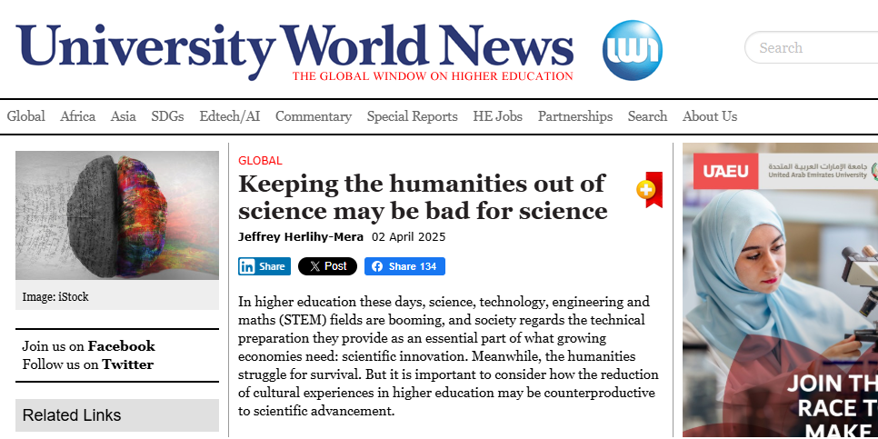 Keeping the humanities out of science may be bad for science