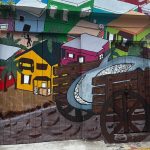 Mural in La Perla inspired by oral history interviews.
