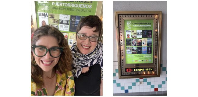 PerlArte Director Lorel Cubano and OHL Director Ricia Chansky at film La Perla en que vivimos... screening May 24, 2025