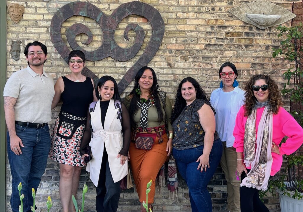 In 2026, as a partner in the Humanities Action Lab translocal climate justice research project, the OHL and community partners (PerleArte and CAMJI Lares) visited Milwaukee while participating in a research exchange with the University of Wisconsin at Milwaukee and their community partners (Peace Garden Project MKE, The Middle Ground Inc, and Groundwork Milwaukee). From left to right: Bryan Ramos, Ricia Chansky, Caitlin Serrano Alicea, Pluma Bárbara, Wilmarie Medina-Cortes,  Zaira Arvelo Alicea, Lorel Cubano.