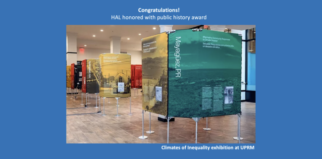 HAL public history award