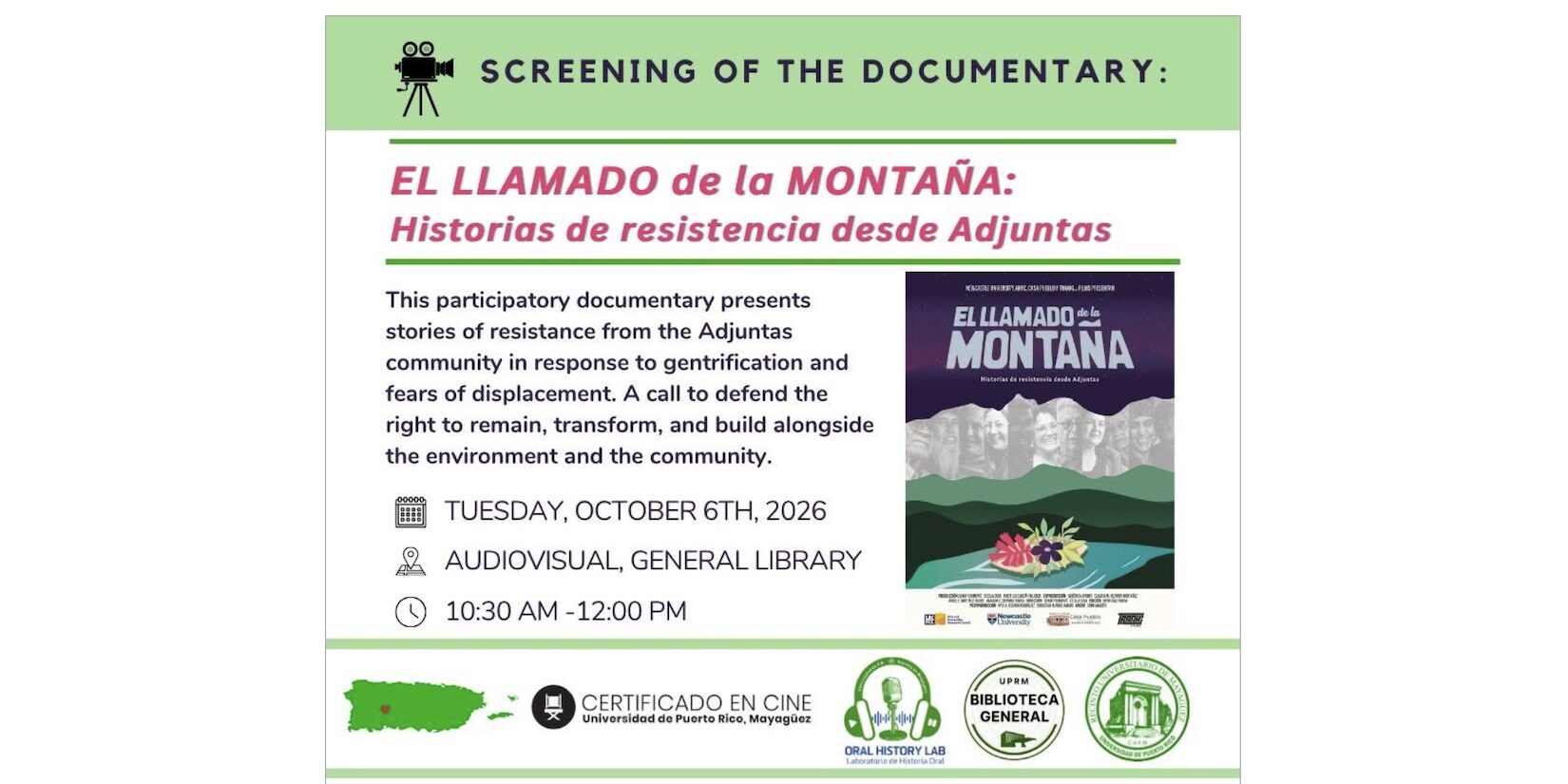 El llamado de la montaña: Historias de resistencia desde Adjuntas El llamado de la montaña: Historias de resistencia desde Adjuntas