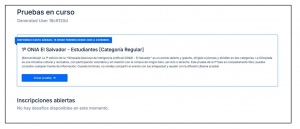 Prueba después de ingresar a EduSpace
