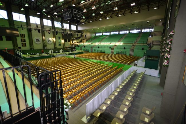 La renovada estructura recibió a los graduandos de la centésima quinta colación de grados. Carlos Díaz/Prensa RUM graduación 2018