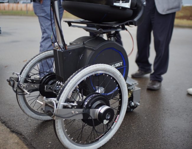 El modelo ganador, denominado Alsist, estuvo inspirado en una bicicleta inglesa  conocida como Penny Farthing, que se caracteriza por su rueda grande en la parte frontal.  Foto suministrada PACE