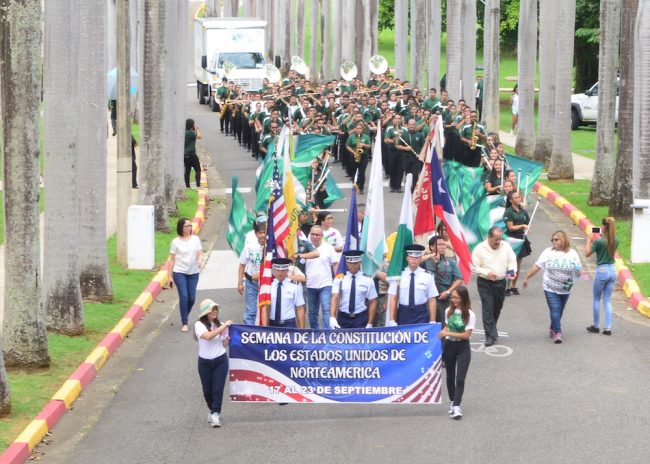 El Departamento de Asistencia Económica del Recinto Universitario de Mayagüez llevó a cabo varias actividades para unirse a la conmemoración de la Constitución de los Estados Unidos de Norteamérica. Foto Carlos Díaz/Prensa RUM Constitución