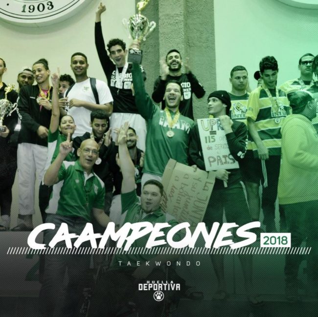 En su casa, el Coliseo Rafael A. Mangual del Recinto Universitario de Mayagüez (RUM), los Tarzanes de taekwondo revalidaron como campeones con una puntuación de 34.5. Foto Huella Deportiva LAI