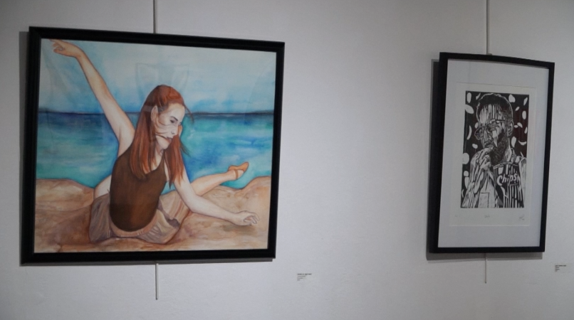 Unas 45 obras son parte de la muestra estudiantil. Foto captura Prensa RUM